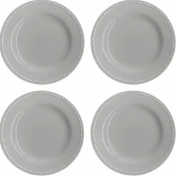 Sale Scandi Living Dots assiett 22 cm 4-pack Grå