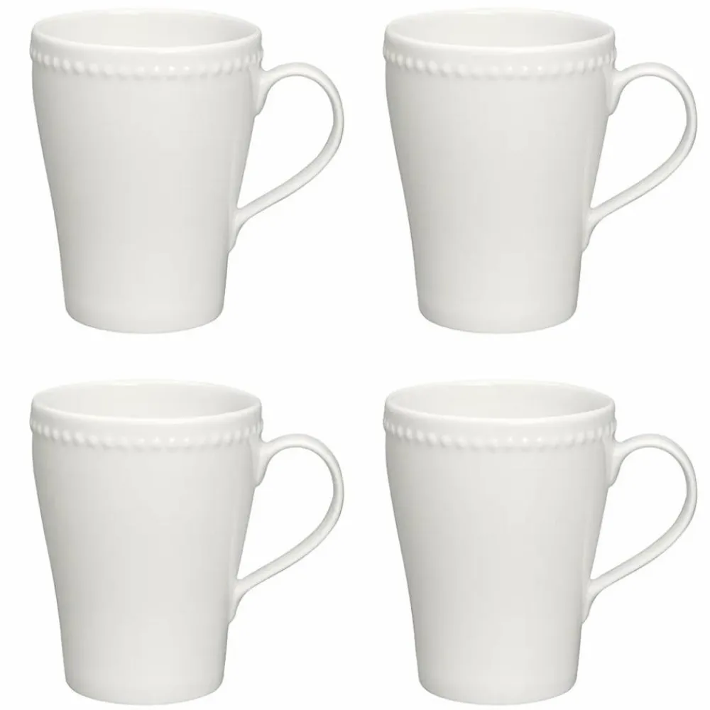 Scandi Living Dots mugg 35 cl 4-pack Cremevit