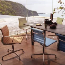 Vitra EA 103 karmstol polerad aluminium Hopsak 70 grass green-forest