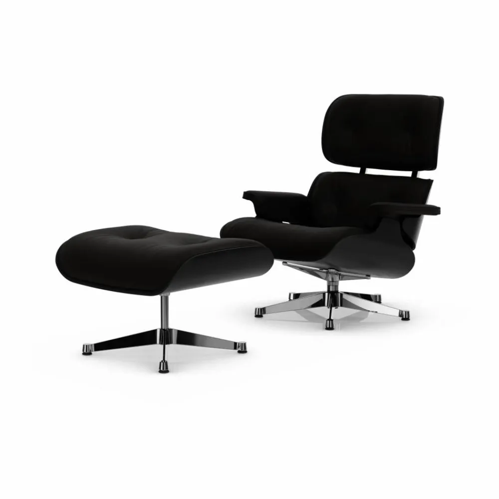 Vitra Eames Lounge Chair & Ottoman new dimensions 68 Chocolate-27 chestnut black-pol. steel