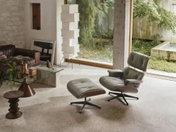 Vitra Eames Lounge Chair & Ottoman new dimensions 68 Chocolate-26 chestnut natural-pol. steel-black