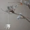 Cooee Design Easter Deco fågel påskhänge 4-pack White