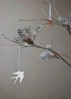 Cooee Design Easter Deco fågel påskhänge 4-pack White