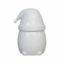 New DBKD Eating Santa skål med lock stor Shiny white