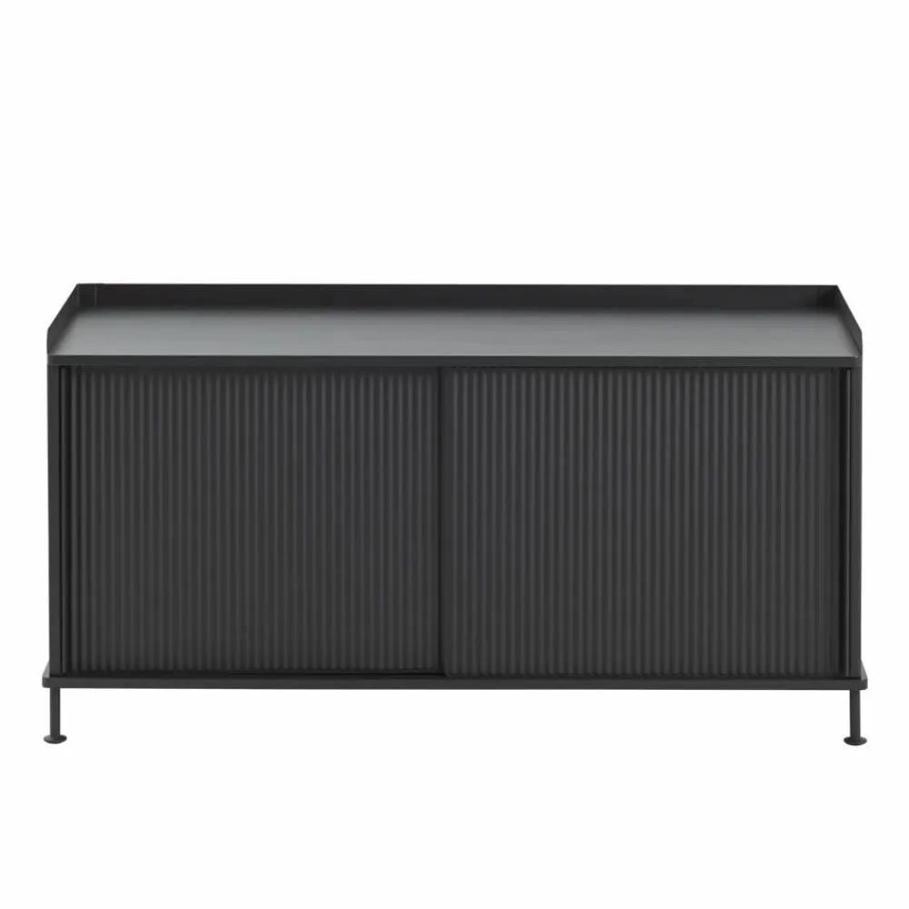Muuto Enfold sidobord lågt 125x45x63 cm Black-Black