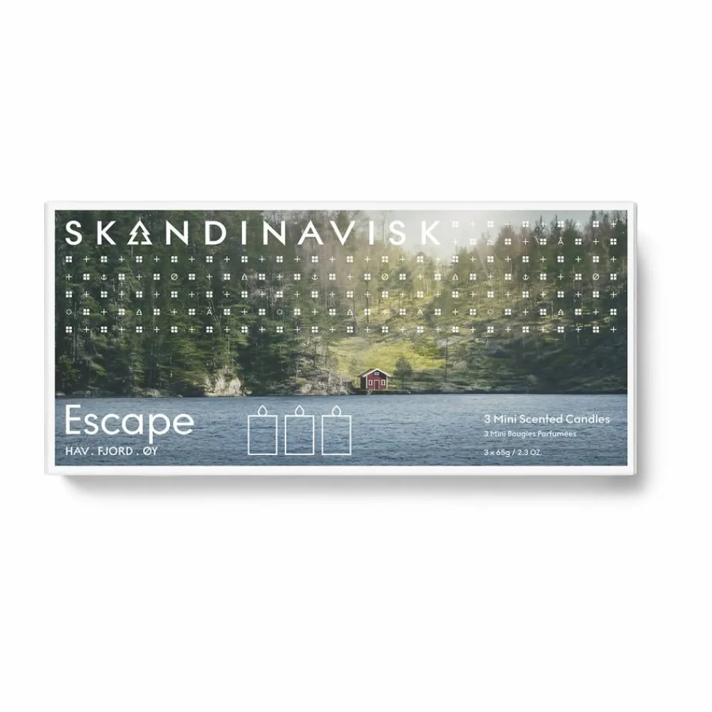 Skandinavisk ESCAPE mini dofljus gåvoset 3 delar 65 g