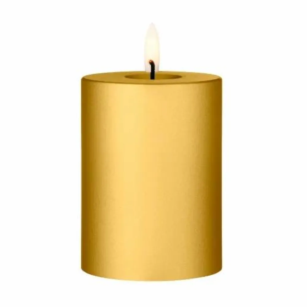 Clearance ester & erik blockljus LED 90 Gold Metallic 10 cm