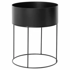 Outlet Ferm Living plant box rund svart