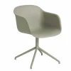 Muuto Fiber armchair swivel base kontorsstol Dusty green (plastic)
