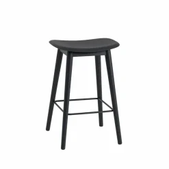 Muuto Fiber counter stool barpall 65 cm Black-anthratice black