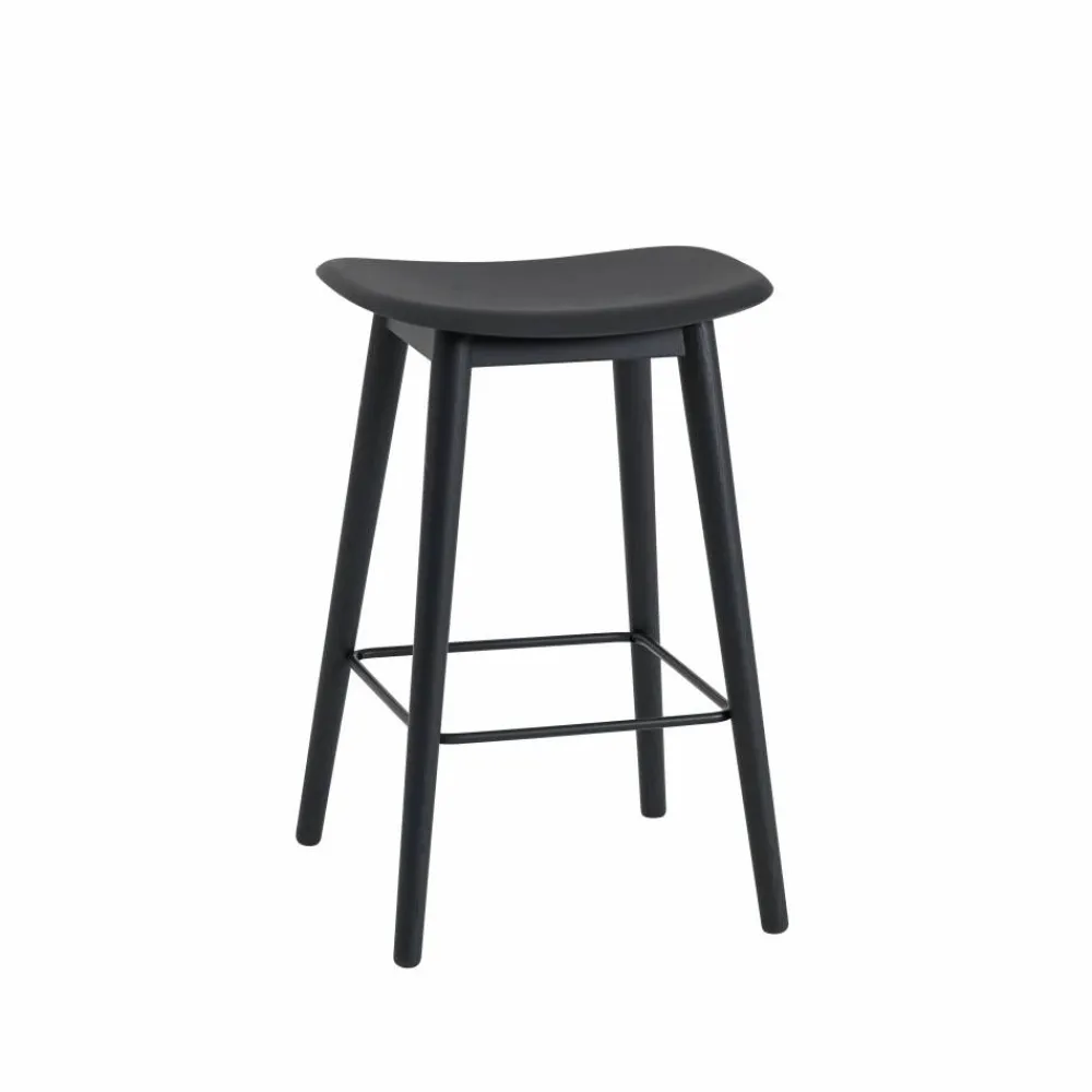 Muuto Fiber counter stool barpall 65 cm Black-anthratice black