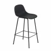 Muuto Fiber Tube barstol ryggstöd 65 cm Anthracite Black (plastic)