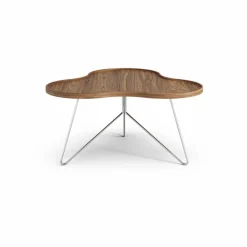 Sale Swedese Flower mono bord Special Edition 84x90 cm H45 cm-lackad valnöt-kromad stål