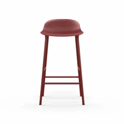 Normann Copenhagen Form barstol låg 65 cm red rödlackerad stålben