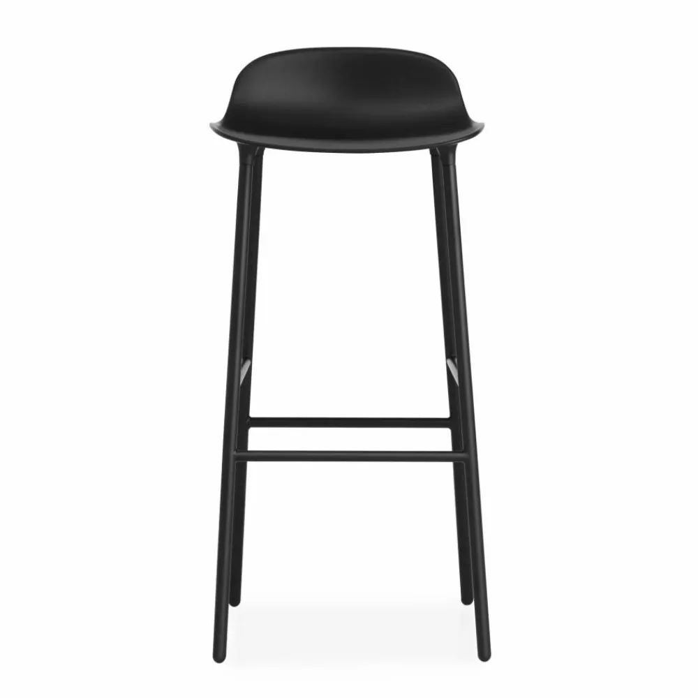 Normann Copenhagen Form barstol metallben 75 cm svart