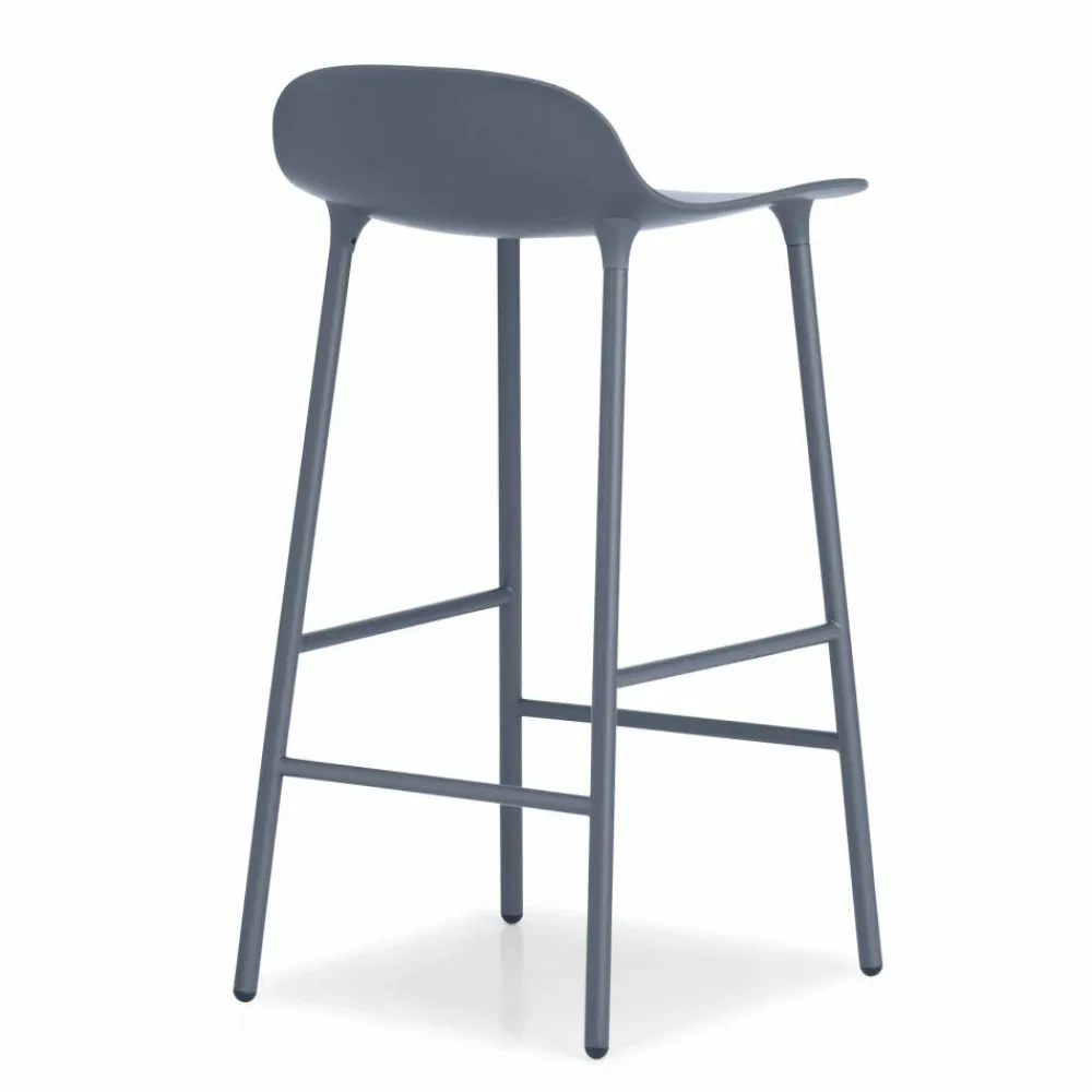 Discount Normann Copenhagen Form Chair barstol metallben blå