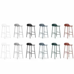 Best Normann Copenhagen Form Chair barstol metallben vit
