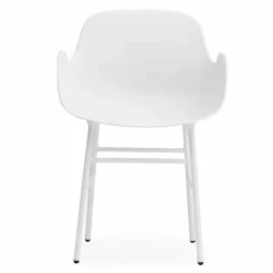 Normann Copenhagen Form karmstol metallben Vit