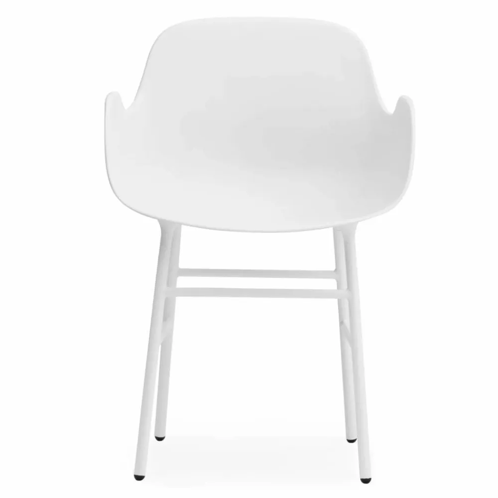 Normann Copenhagen Form karmstol metallben Vit