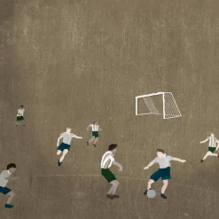 Best Fine Little Day Fotboll poster 50x70 cm Brun