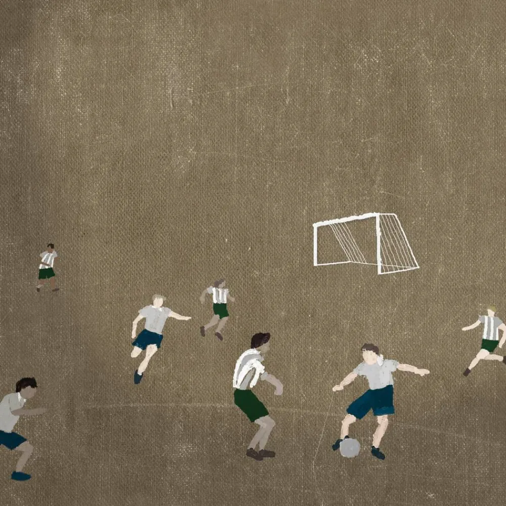 Best Fine Little Day Fotboll poster 50x70 cm Brun