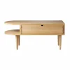 FDB Møbler F24 Radius bänk Oak nature lacquered 35x90 cm