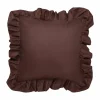 Discount Garden Glory Outdoor kudde med volang 45x45 cm Brown