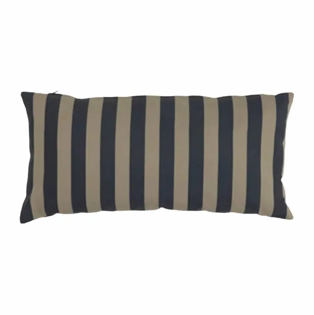 Garden Glory randig kudde Svart-beige 25x50 cm