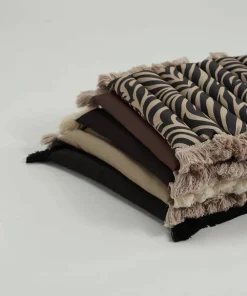 Discount Garden Glory sittdyna med fransar Svart offwhite frans 38x40 cm