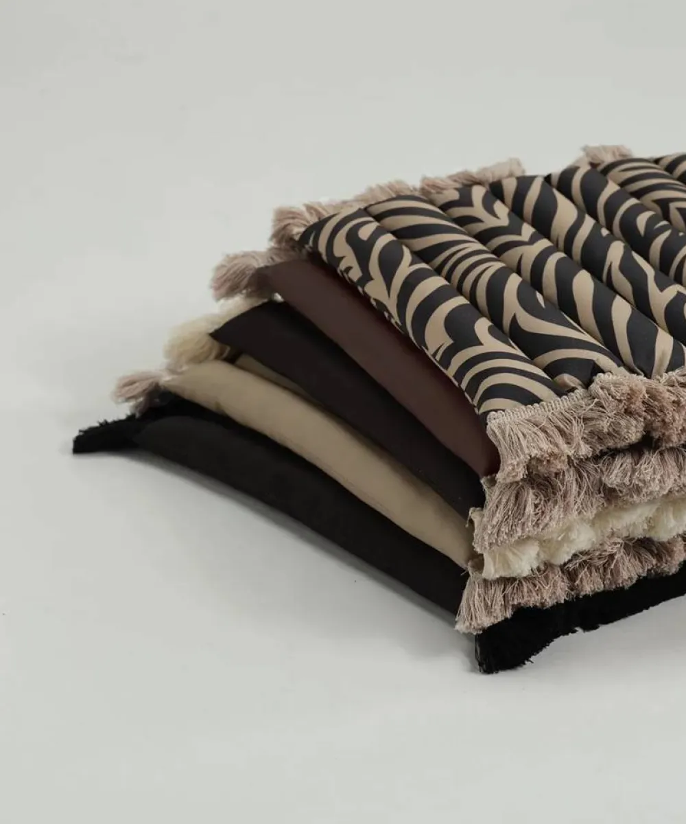 Discount Garden Glory sittdyna med fransar Svart offwhite frans 38x40 cm