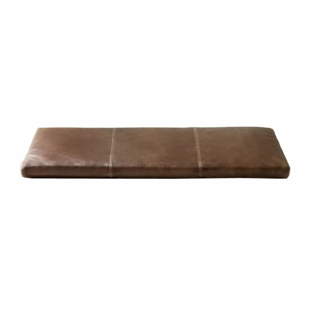 Clearance Maze Gentle sittdyna till bänk Elmo läder vintage brown 74 5x2 5x28 5 cm