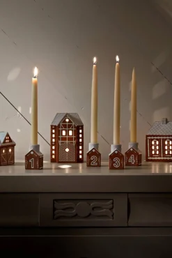 Kähler Gingerbread adventsljusstake 4 delar Brun