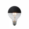 Globen Lighting Glob LED ljuskälla klar toppförspeglad svart e27 2 8w e27 4w