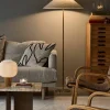 GUBI 9602 golvlampa Mässing-canvas