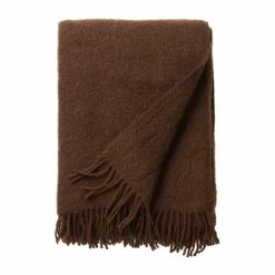 Klippan Yllefabrik Gotland ullpläd 130x200 cm Brown