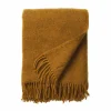 Klippan Yllefabrik Gotland ullpläd 130x200 cm Brown