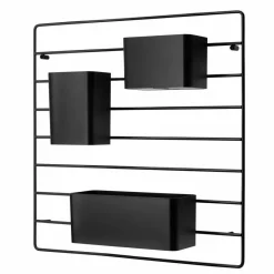 String Grid organizer 3 delar Svart