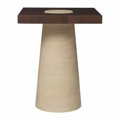Ferm Living Grova sidobord Travertine 40x40x50 cm
