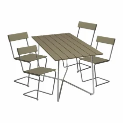Best Grythyttan Stålmöbler Grythyttan matgrupp B25A + 4st Stol 1 ljusgrön