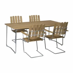 Grythyttan Stålmöbler Grythyttan matgrupp ek B31 170cm + 4st A2