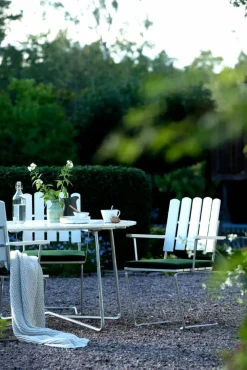 Best Grythyttan Stålmöbler Grythyttan matgrupp vit 9A Ø120cm + 5st A2