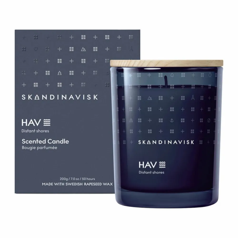 Skandinavisk Hav doftljus med lock 200 g