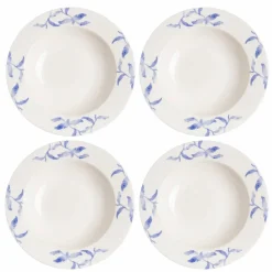 Best Scandi Living Havspil djup tallrik 23 cm 4-pack blå-vit