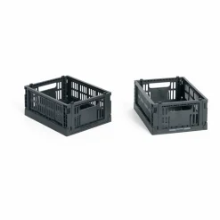 HAY Colour Crate Mini 13x17 cm 2-pack Charcoal