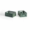 Discount HAY Colour Crate Mini 13x17 cm 2-pack Sage green