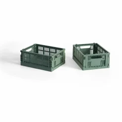 Discount HAY Colour Crate Mini 13x17 cm 2-pack Sage green