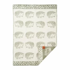 New Klippan Yllefabrik Hedgehog barnfilt 65x90 cm Grön