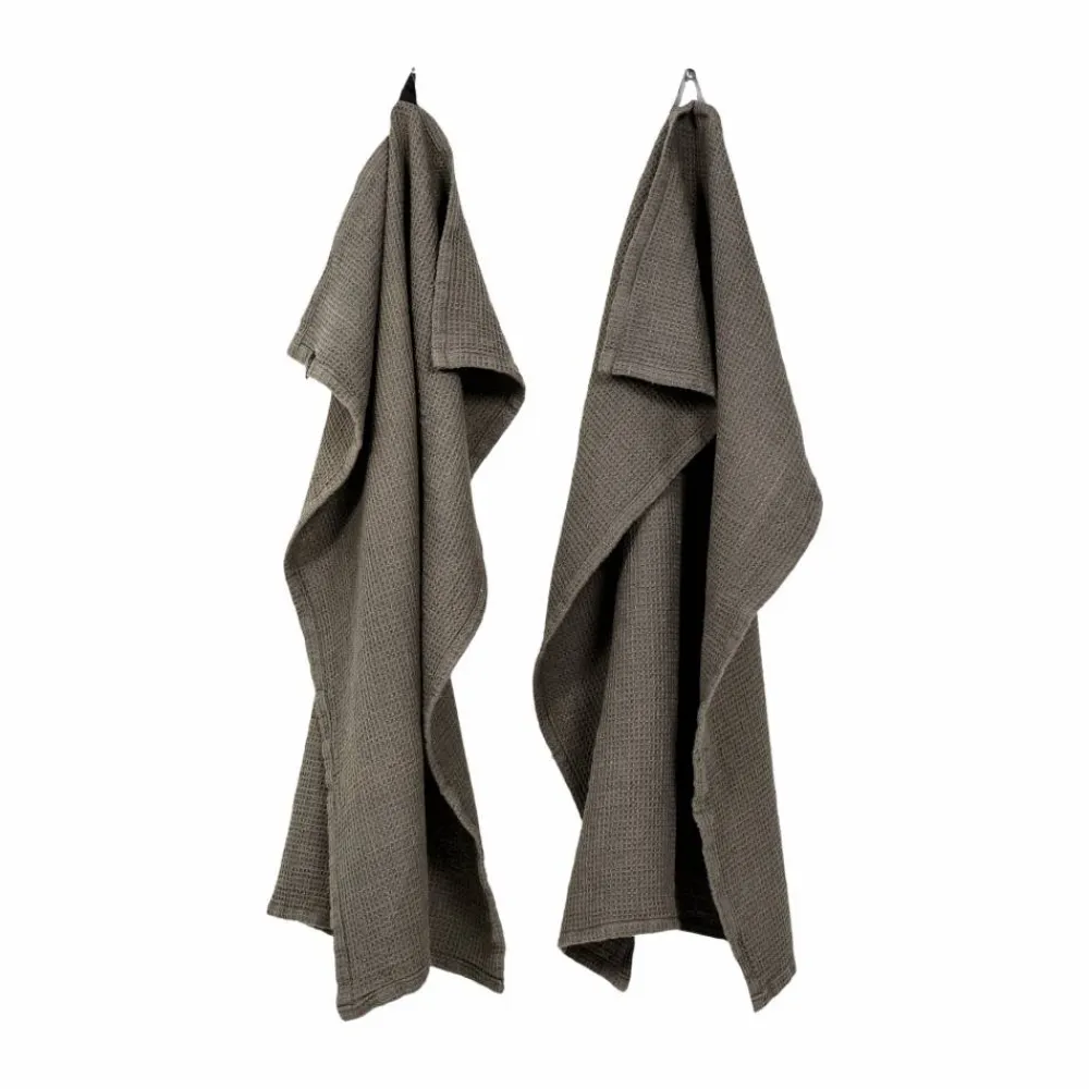 Himla Hetty kökshanduk 50x70 cm 2-pack Charcoal