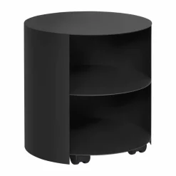 Hot Hem Hide sidobord Ø38x41 cm Jet black textured