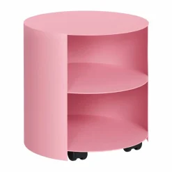 Online Hem Hide sidobord Ø38x41 cm Light pink textured